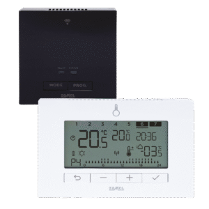 Wireless control system with weekly regulator (radio + Wi-Fi)