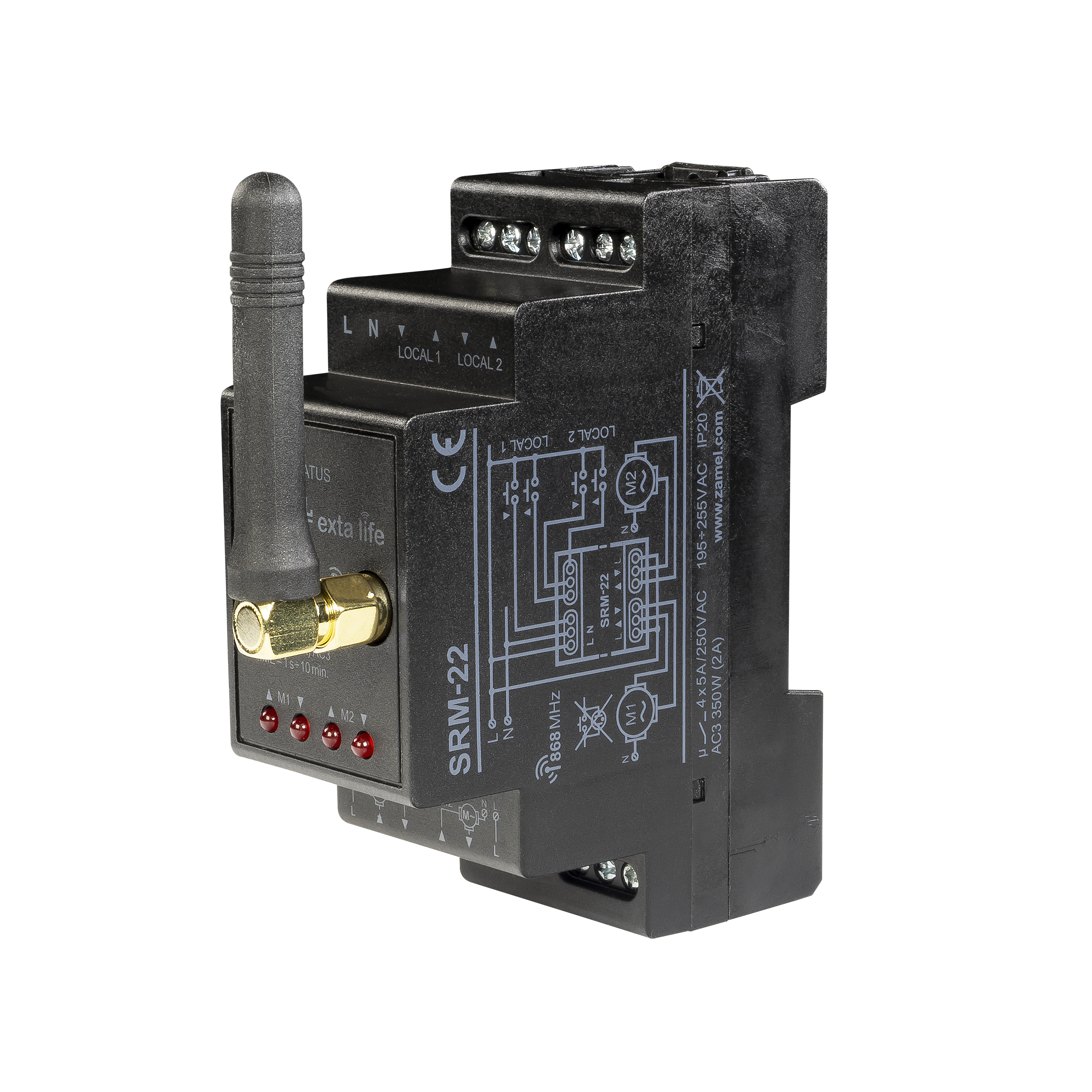 Radiowy sterownik rolet modułowy - podwójny