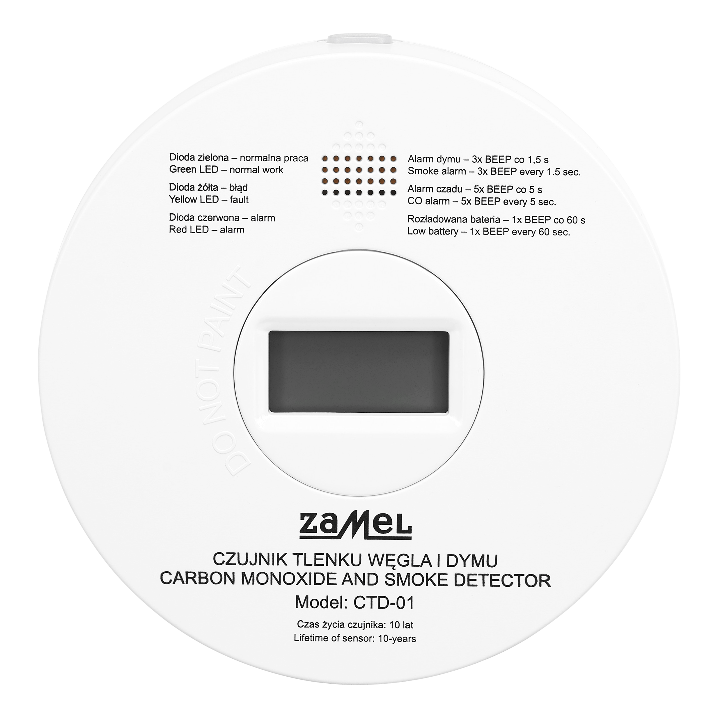 Czujnik tlenku węgla + dymu