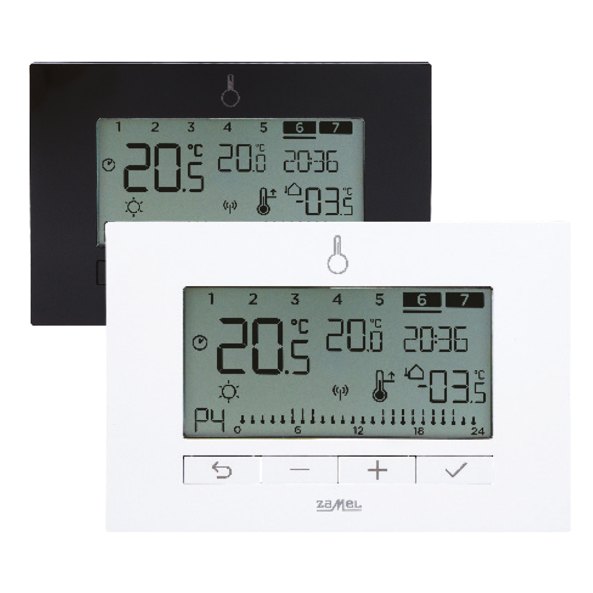 Bezprzewodowy regulator temperatury, tygodniowy zasilany 230V AC